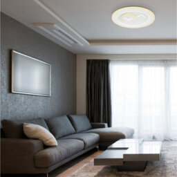 Luminosa Lighting Luminosa Valeria Round Integrated Led Semi Flush Ceiling Light White 2X Led Dimmable 2700-6500K Remote Control - thumbnail 9