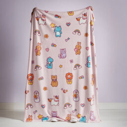 Catherine Lansfield Kids Forever Together Cosy Fleece 130X170Cm Blanket Throw Pastel - thumbnail 2