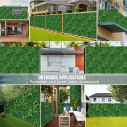 Artificial Boxwood Hedge Wall Panel , Faux Greenery For Indoor Or Outdoor Decor - thumbnail 3