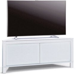 "Mda Designs Volans Tru-Corner Remote Friendly Doors Black/white Reversible Panel Lcd/plasma/led Tv Up To 42"" Corner Tv Cabinet"