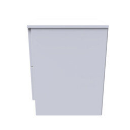 Poole 2 Drawer Bedside Cabinet In Black Gloss & White (Ready Assembled) - thumbnail 2