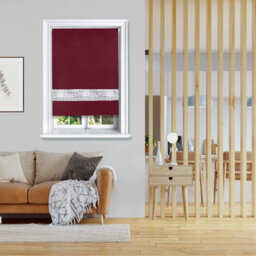 Lister Cartwright Diamante Roller Blinds For Windows - 90 X 165 Cm - Easy To Fit Child Safety Included - Aubergine - thumbnail 2