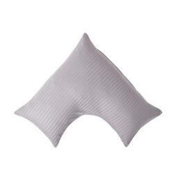 Homescapes Grey Egyptian Cotton Super Soft V Shaped Pillowcase 330 Tc
