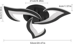 Pheashine Black Led Ceiling Light 36W 3060Lm 58Cm Acrylic 3-Head 3000K Warm White - thumbnail 5
