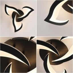 Pheashine Black Led Ceiling Light 36W 3060Lm 58Cm Acrylic 3-Head 3000K Warm White - thumbnail 4