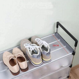 7 Tier Cabinet Storage Organiser Shoe Rack Stand Holder Dust-Proof Cover - thumbnail 6