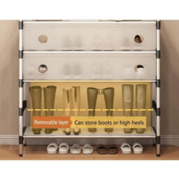 7 Tier Cabinet Storage Organiser Shoe Rack Stand Holder Dust-Proof Cover - thumbnail 3