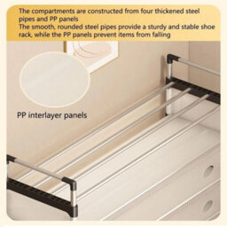 7 Tier Cabinet Storage Organiser Shoe Rack Stand Holder Dust-Proof Cover - thumbnail 2