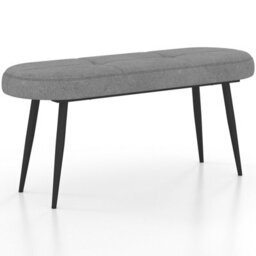 Gainoom 113Cm Grey Home Ottoman Bench Bedroom Upholstered End Of Bed Bench W/ Cushion