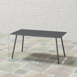 Wyld Haus Visuto 150Cm X 80Cm Steel Grey Rectangular Outdoor Dining Table For 6 - thumbnail 3