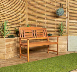 Samuel Alexander Hawkshead 2 Seater Outdoor Wooden Garden Patio Bench - thumbnail 2