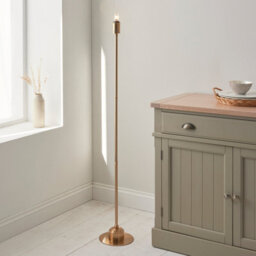 Loops Stylish 1300mm Tall Floor Lamp With Aged Brass Finish - Portable Led Lighting Solution For Home Decor - thumbnail 2