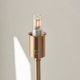 Loops Stylish 1300mm Tall Floor Lamp With Aged Brass Finish - Portable Led Lighting Solution For Home Decor - thumbnail 4