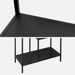 4-Shelf Asymmetrical Bookshelf In Black Metal Black - Sweeek - thumbnail 3