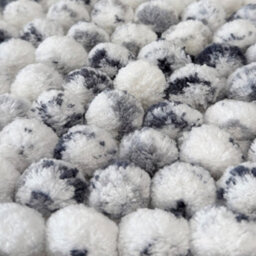 Allure Bath Fashions Marl Chunky Bobble Square Bath Mat Non Slip - Dark Grey - thumbnail 3