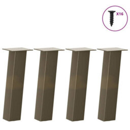 Berkfield Coffee Table Legs 4 Pcs Natural Steel 42 Cm Steel