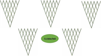 Garden Store Direct Expanding Garden Fan Trellis, Green, 180 X 90Cm (6Ft X 3Ft) Pack Of 5 - image 1