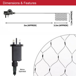 The Christmas Workshop Set Of 360 Bright White Net Lights - thumbnail 2