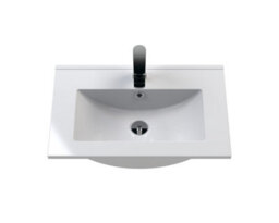 Hudson Reed Urban Satin White Floor Standing 2 Door Vanity Unit And Basin With Silent Close, 828 X 605 X 395 - thumbnail 2