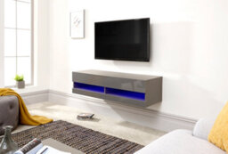 Gfw Galicia 120Cm Wall Tv Unit With Led Grey - thumbnail 5