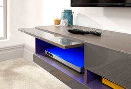 Gfw Galicia 120Cm Wall Tv Unit With Led Grey - thumbnail 2