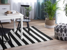 Beliani Outdoor Rug Tavas Black/ White 160 X 230 Cm - thumbnail 2