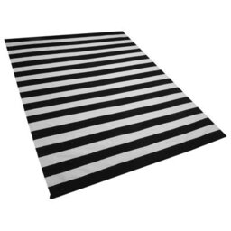 Beliani Outdoor Rug Tavas Black/ White 160 X 230 Cm - thumbnail 4