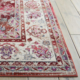Red Luxurious Traditional Persian Easy To Clean Floral Rug For Dining Room-71 X 230Cm (Runner) - thumbnail 3