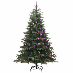 Vidaxl Artificial Christmas Tree With Led Strip Lights Green 240 Cm - thumbnail 4