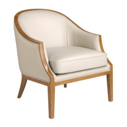Angel Cerda Elegant Sand Leather Armchair For Modern Living Spaces