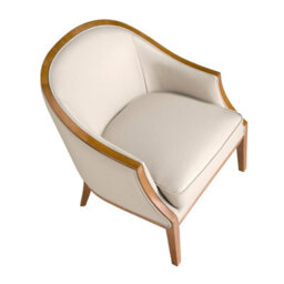 Angel Cerda Elegant Sand Leather Armchair For Modern Living Spaces - thumbnail 6