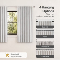 Marlow 100% Blackout Curtains For Bedroom Living Room Thermal Insulated - thumbnail 8