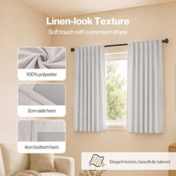 Marlow 100% Blackout Curtains For Bedroom Living Room Thermal Insulated - thumbnail 7