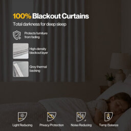 Marlow 100% Blackout Curtains For Bedroom Living Room Thermal Insulated - thumbnail 5