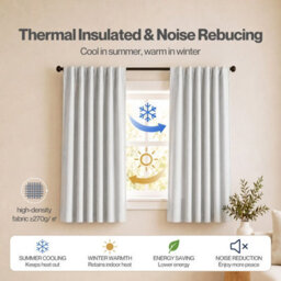 Marlow 100% Blackout Curtains For Bedroom Living Room Thermal Insulated - thumbnail 6
