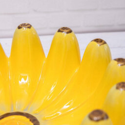 Annibells Banana Shaped Fruit Bowl Yellow Ceramic Dish (17902) - thumbnail 3