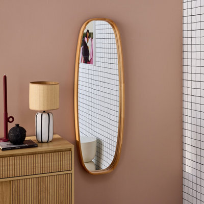 Sweeek - Rectangular Wooden Mirror, Jamie, Light Wood, 120X5X40 Cm - image 1