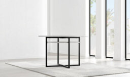 Furniturebox Uk Adley Grey Concrete Effect Storage Dining Table & 4 Cream Halle Chairs - thumbnail 7
