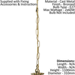 Antique Bronze Ceiling Pendant Light With Matching Wall Sconces And Satin Glass Shades - thumbnail 2