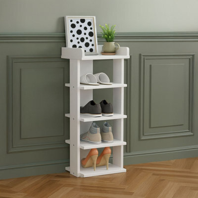 Neo Multi-Layer Wooden Shoe Rack Durable Storage Organiser Boots Sneakers Heels Space Saving Entryway Shelf - image 1