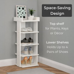 Neo Multi-Layer Wooden Shoe Rack Durable Storage Organiser Boots Sneakers Heels Space Saving Entryway Shelf - thumbnail 3