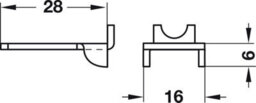 12 X Strip System Shelf Support, Bookcase Steel Peg 28 X16mm - thumbnail 2