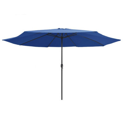 Berkfield Durable Outdoor Parasol With Metal Pole 400 Cm Azure Blue - image 1