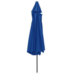 Berkfield Durable Outdoor Parasol With Metal Pole 400 Cm Azure Blue - thumbnail 4