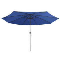 Berkfield Durable Outdoor Parasol With Metal Pole 400 Cm Azure Blue - thumbnail 3