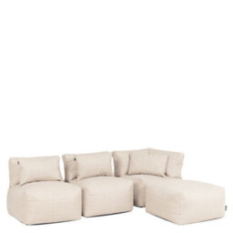 4Pcs Icon Noa, 1X Corner, 2X Recliner, 1X Slab, Outdoor Woven Natural - thumbnail 3