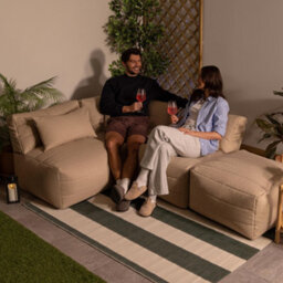 4Pcs Icon Noa, 1X Corner, 2X Recliner, 1X Slab, Outdoor Woven Natural - thumbnail 5