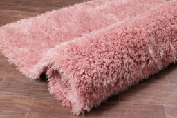 Blush Modern Plain Shaggy Sparkle Rug For Bedroom & Living Room-180Cm X 270Cm - thumbnail 5