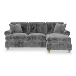 Alfie Charcoal Grey Right Hand Chaise Sofa For Living Room - Fully Assembled By Roseland Furniture - thumbnail 3