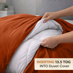 Ameha Duvet 13.5 Tog With Rust Duvet Cover & Matching Pillowcases, Breathable, Bedding Set, Single 135X200Cm - thumbnail 3